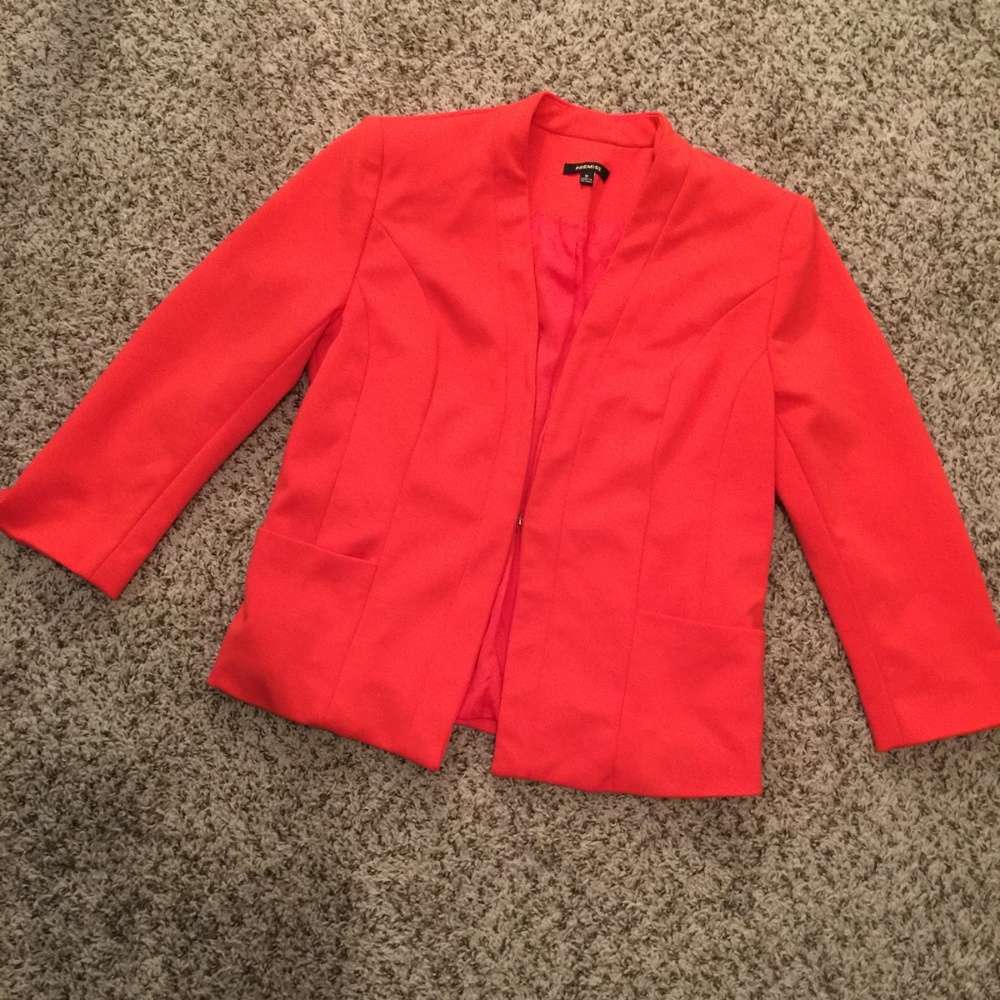 Premise Orange Blazer Jacket w/ Pockets Medium